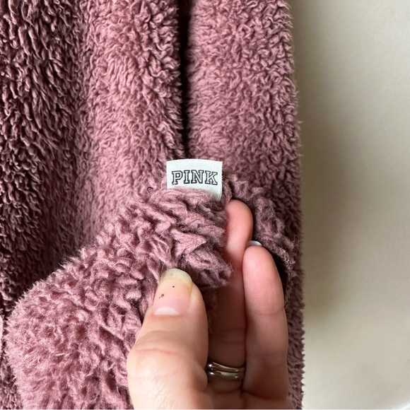 PINK Victoria’s Secret open front sherpa teddy cardigan - Picture 4 of 9